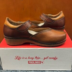 Pikolinos Granada WOW-4837 Brandy Mart Jane Shoe, Size 38, Brown NWOT